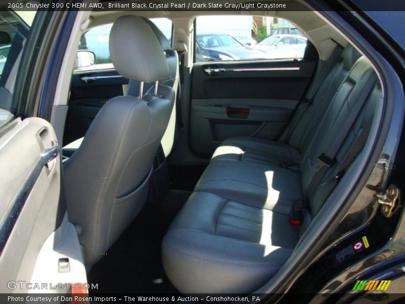 Brilliant Black Crystal Pearl / Dark Slate Gray/Light Graystone 2005 Chrysler 300 C HEMI AWD