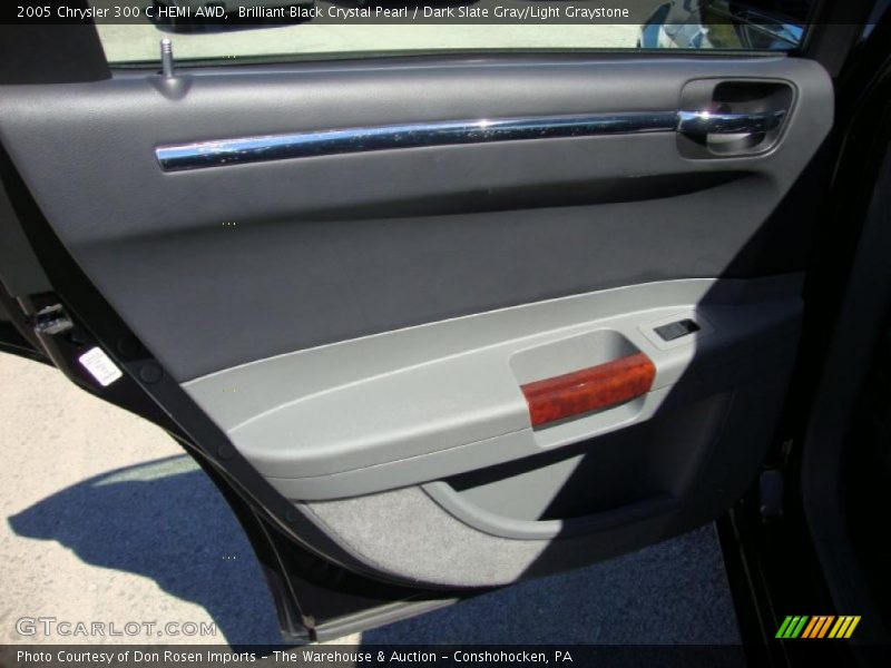Brilliant Black Crystal Pearl / Dark Slate Gray/Light Graystone 2005 Chrysler 300 C HEMI AWD