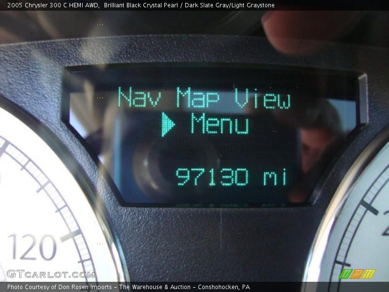 Brilliant Black Crystal Pearl / Dark Slate Gray/Light Graystone 2005 Chrysler 300 C HEMI AWD