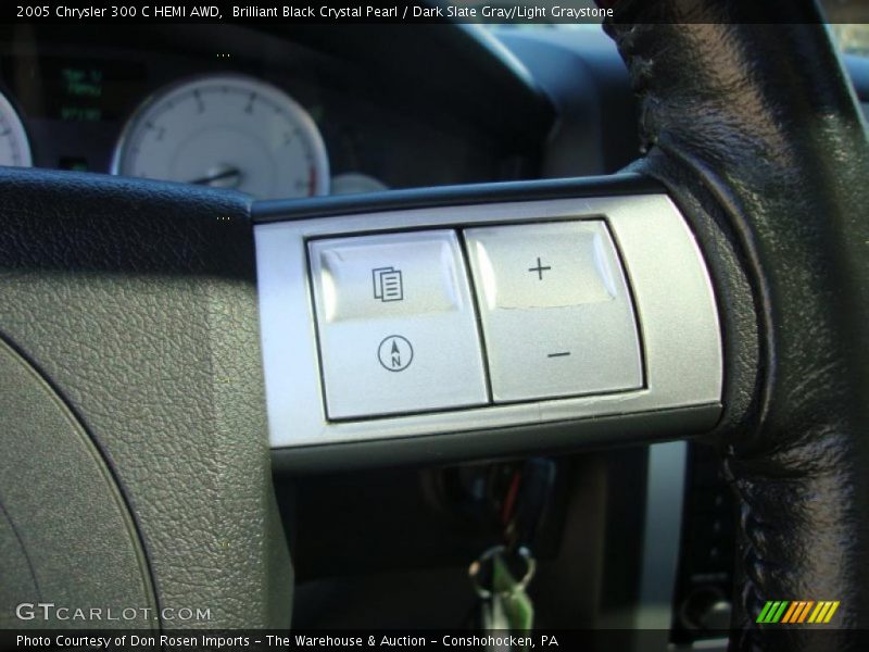 Brilliant Black Crystal Pearl / Dark Slate Gray/Light Graystone 2005 Chrysler 300 C HEMI AWD