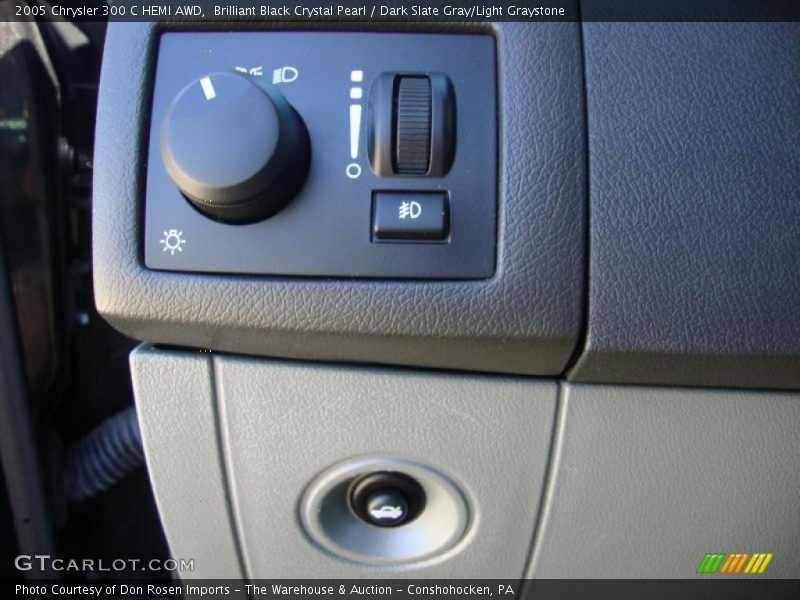 Brilliant Black Crystal Pearl / Dark Slate Gray/Light Graystone 2005 Chrysler 300 C HEMI AWD