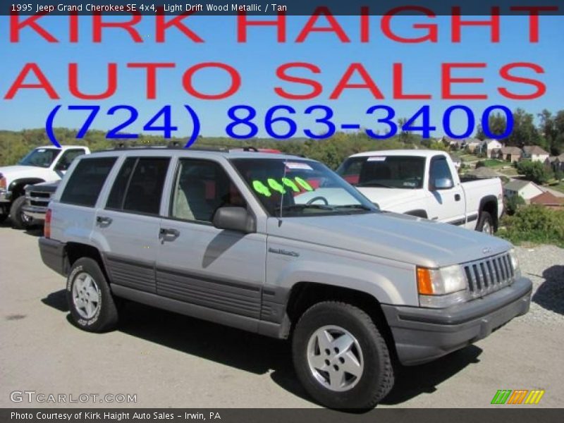 Light Drift Wood Metallic / Tan 1995 Jeep Grand Cherokee SE 4x4
