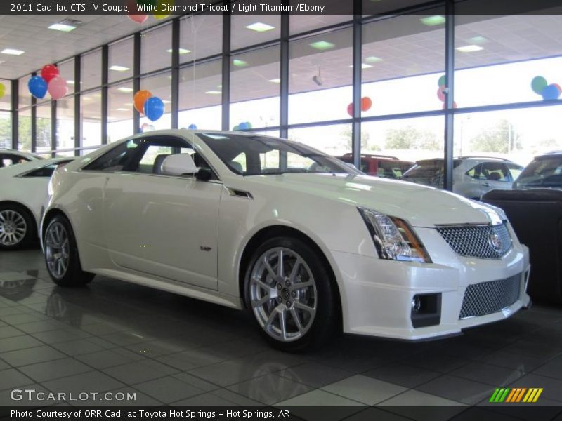 White Diamond Tricoat / Light Titanium/Ebony 2011 Cadillac CTS -V Coupe