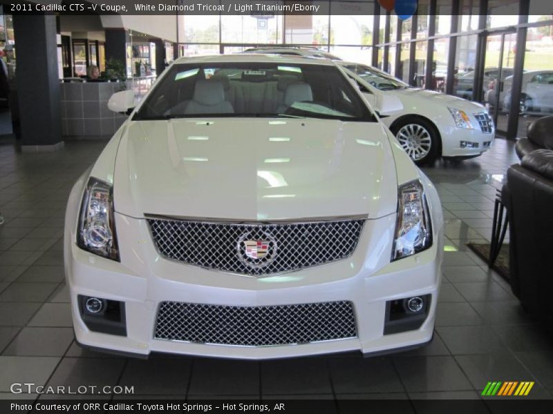 White Diamond Tricoat / Light Titanium/Ebony 2011 Cadillac CTS -V Coupe
