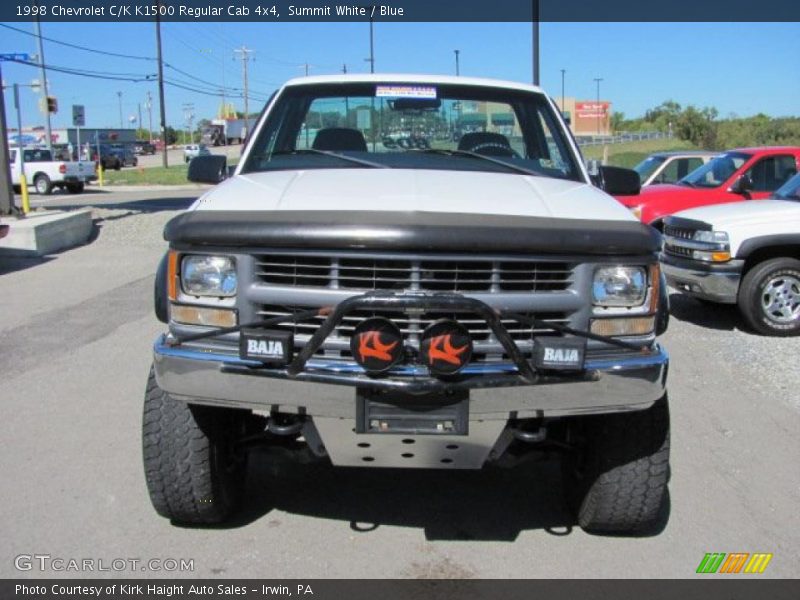 Summit White / Blue 1998 Chevrolet C/K K1500 Regular Cab 4x4