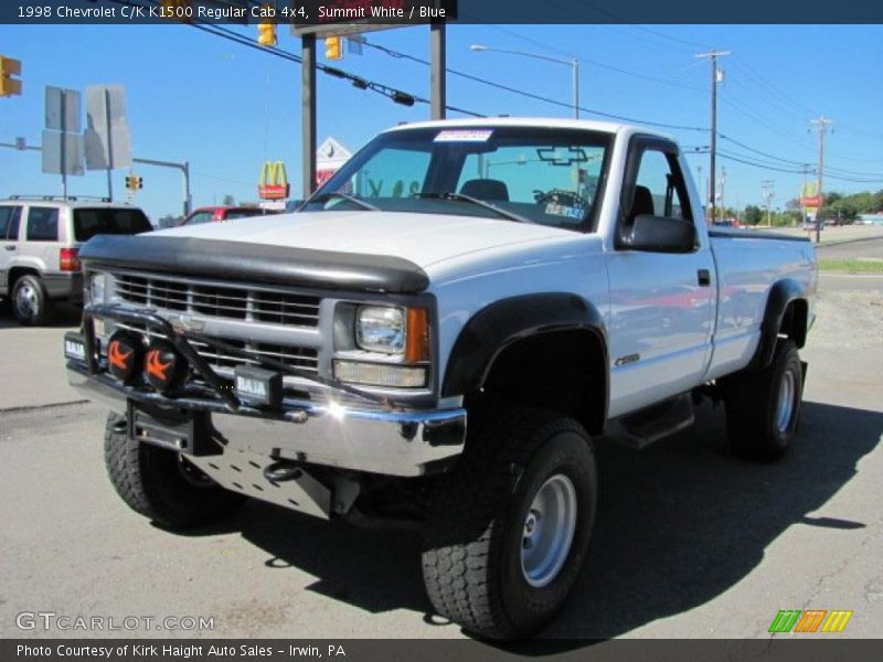 Summit White / Blue 1998 Chevrolet C/K K1500 Regular Cab 4x4