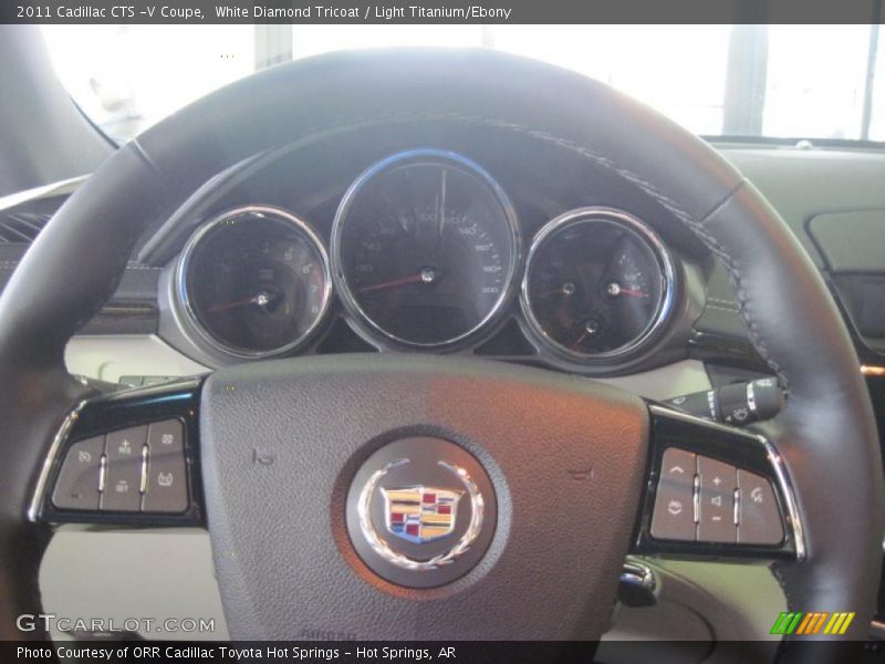White Diamond Tricoat / Light Titanium/Ebony 2011 Cadillac CTS -V Coupe