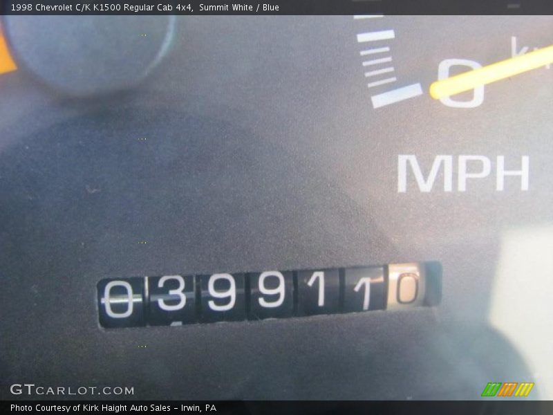 Summit White / Blue 1998 Chevrolet C/K K1500 Regular Cab 4x4