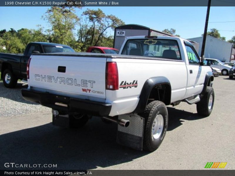Summit White / Blue 1998 Chevrolet C/K K1500 Regular Cab 4x4