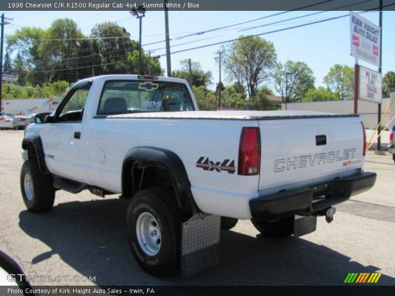 Summit White / Blue 1998 Chevrolet C/K K1500 Regular Cab 4x4