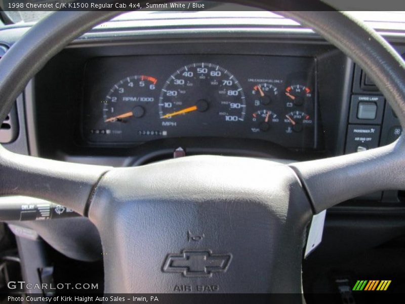 Summit White / Blue 1998 Chevrolet C/K K1500 Regular Cab 4x4
