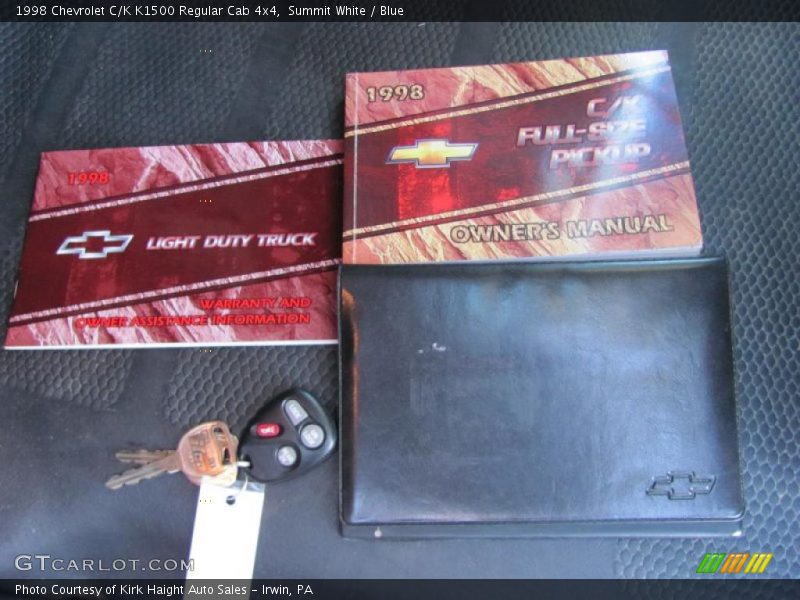 Summit White / Blue 1998 Chevrolet C/K K1500 Regular Cab 4x4