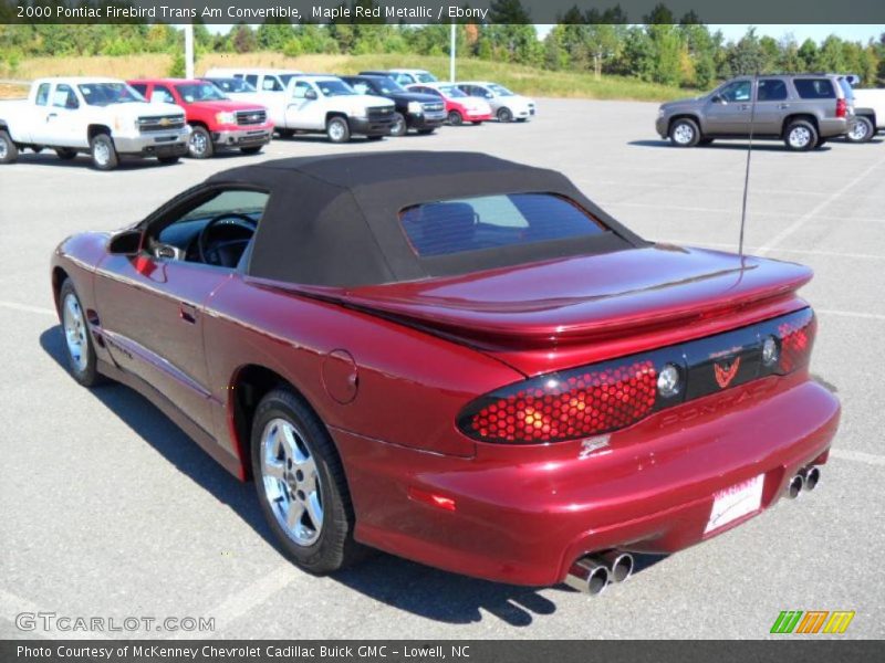 Maple Red Metallic / Ebony 2000 Pontiac Firebird Trans Am Convertible