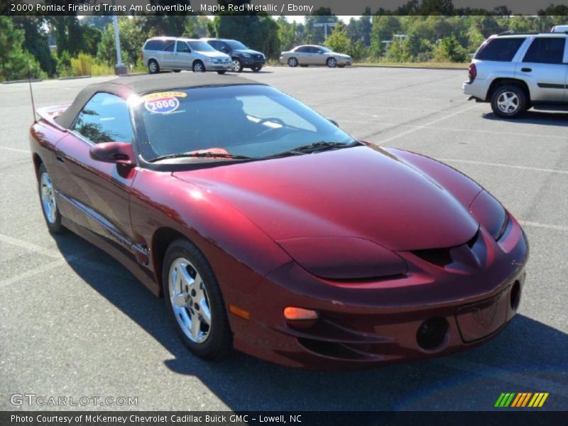 Maple Red Metallic / Ebony 2000 Pontiac Firebird Trans Am Convertible
