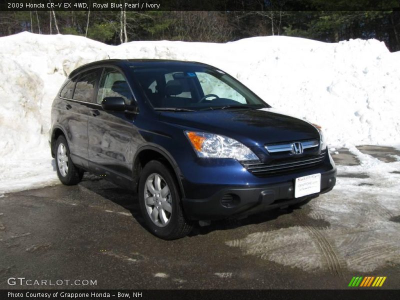 Royal Blue Pearl / Ivory 2009 Honda CR-V EX 4WD