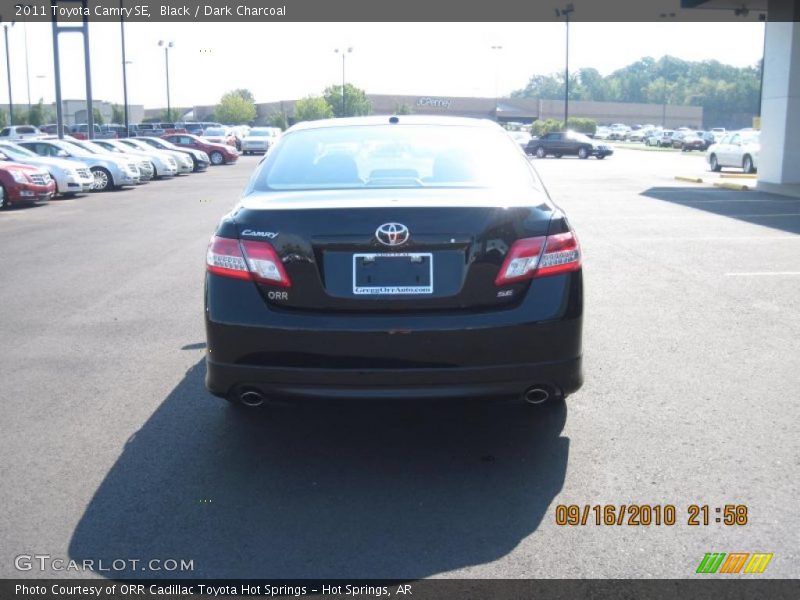 Black / Dark Charcoal 2011 Toyota Camry SE