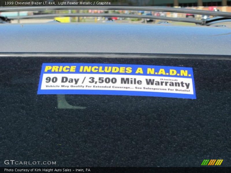 Light Pewter Metallic / Graphite 1999 Chevrolet Blazer LT 4x4