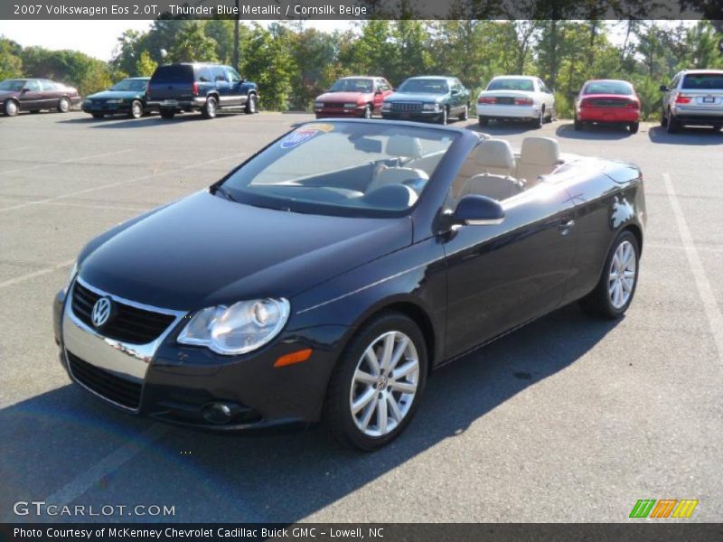 Thunder Blue Metallic / Cornsilk Beige 2007 Volkswagen Eos 2.0T