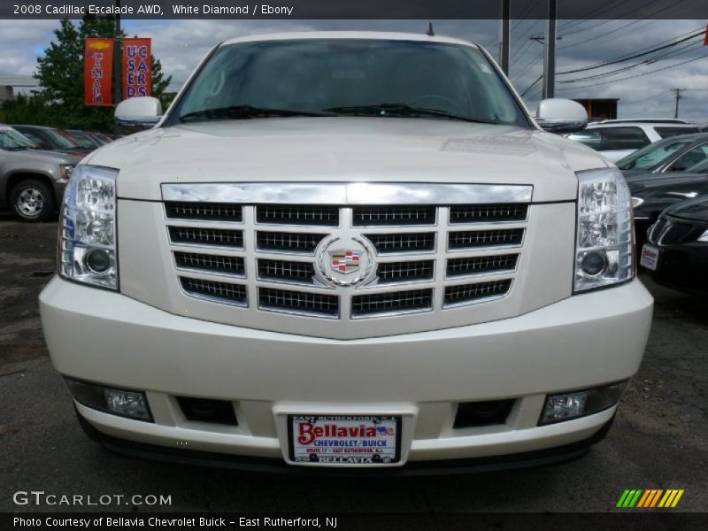 White Diamond / Ebony 2008 Cadillac Escalade AWD