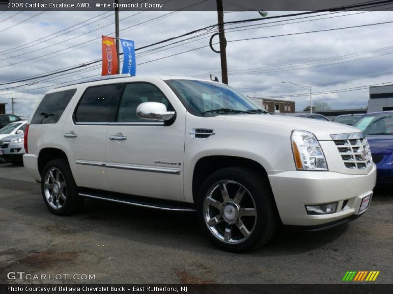 White Diamond / Ebony 2008 Cadillac Escalade AWD