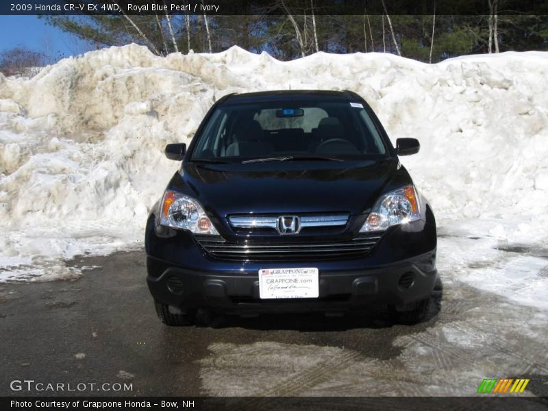 Royal Blue Pearl / Ivory 2009 Honda CR-V EX 4WD