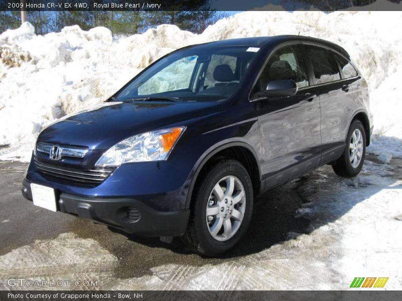 Royal Blue Pearl / Ivory 2009 Honda CR-V EX 4WD