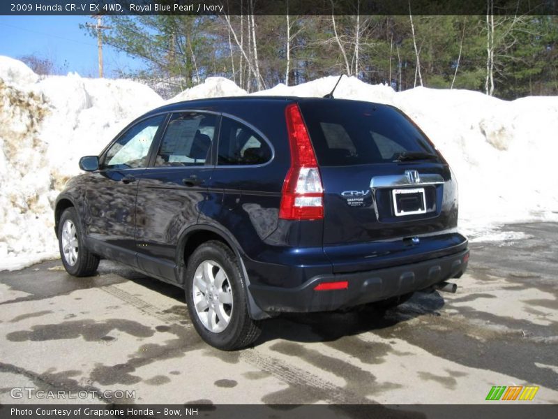 Royal Blue Pearl / Ivory 2009 Honda CR-V EX 4WD