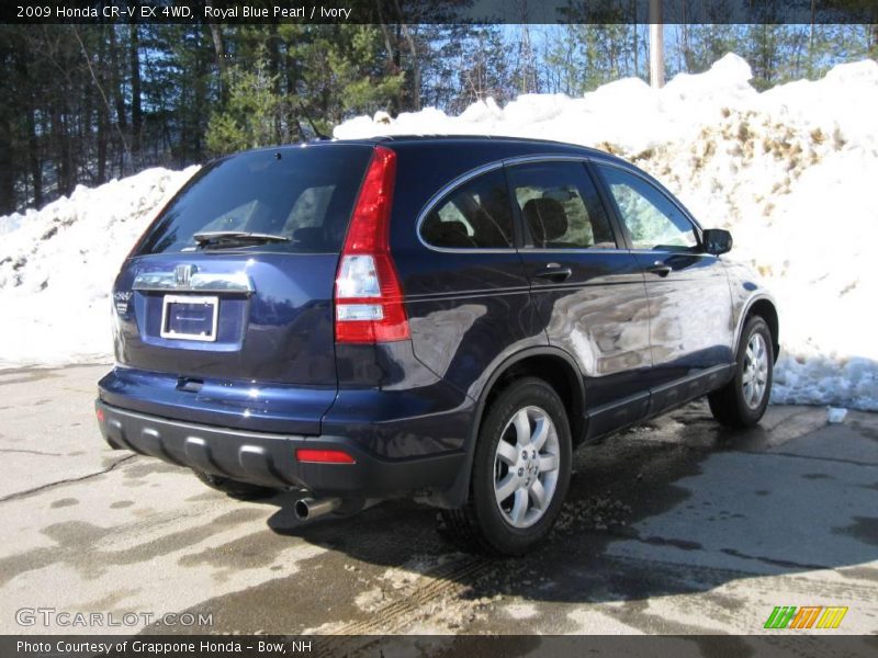 Royal Blue Pearl / Ivory 2009 Honda CR-V EX 4WD