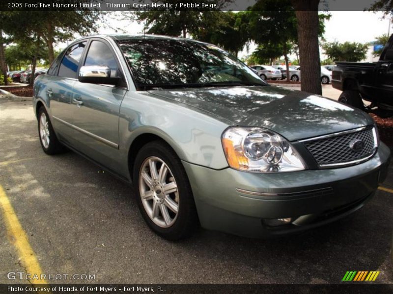 Titanium Green Metallic / Pebble Beige 2005 Ford Five Hundred Limited