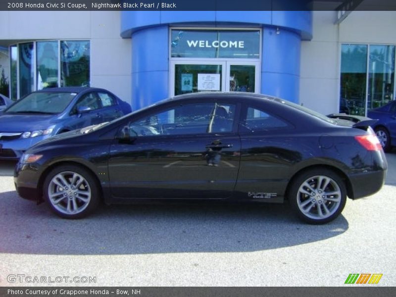 Nighthawk Black Pearl / Black 2008 Honda Civic Si Coupe