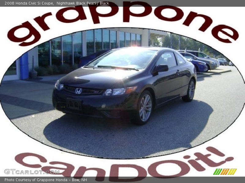 Nighthawk Black Pearl / Black 2008 Honda Civic Si Coupe