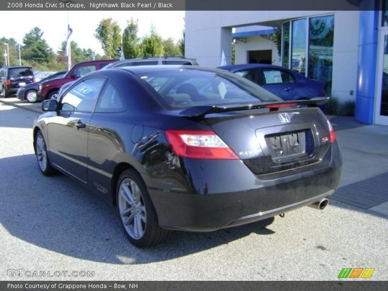 Nighthawk Black Pearl / Black 2008 Honda Civic Si Coupe