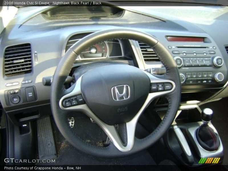 Nighthawk Black Pearl / Black 2008 Honda Civic Si Coupe