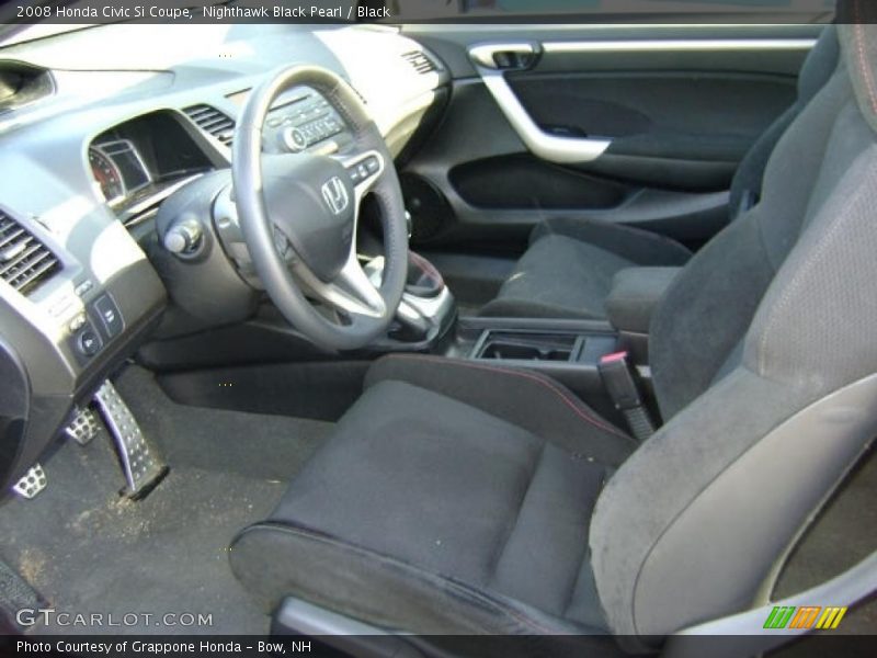 Nighthawk Black Pearl / Black 2008 Honda Civic Si Coupe