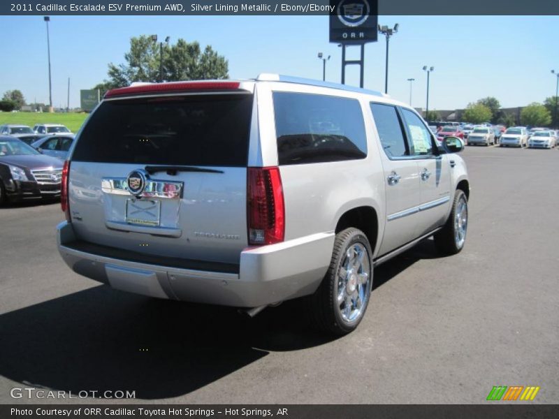 Silver Lining Metallic / Ebony/Ebony 2011 Cadillac Escalade ESV Premium AWD