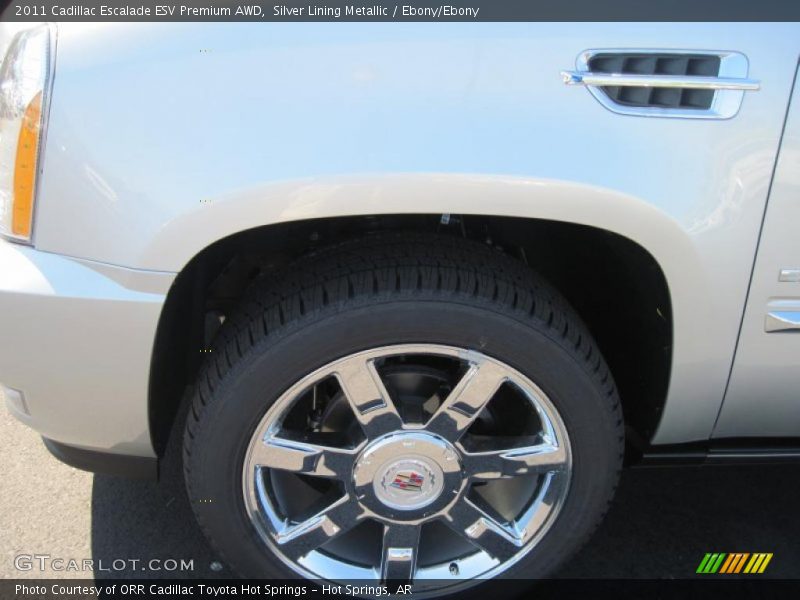 Silver Lining Metallic / Ebony/Ebony 2011 Cadillac Escalade ESV Premium AWD