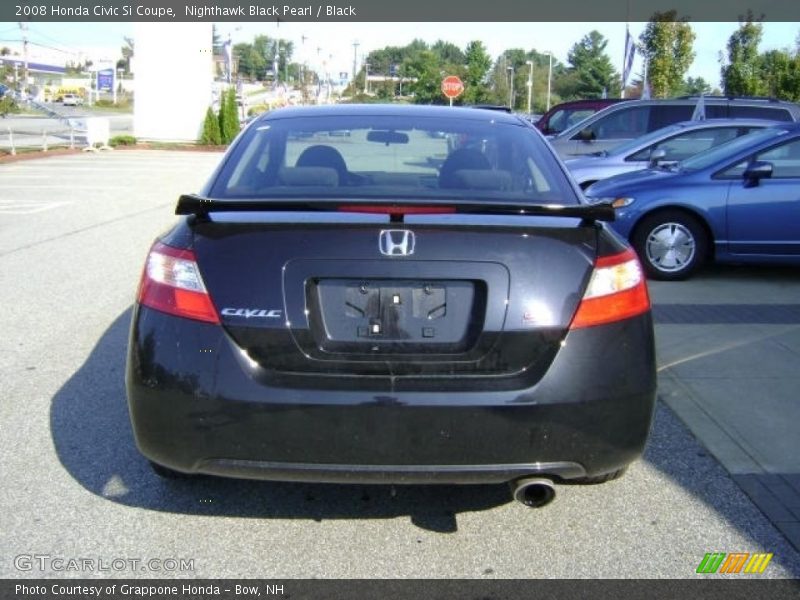 Nighthawk Black Pearl / Black 2008 Honda Civic Si Coupe
