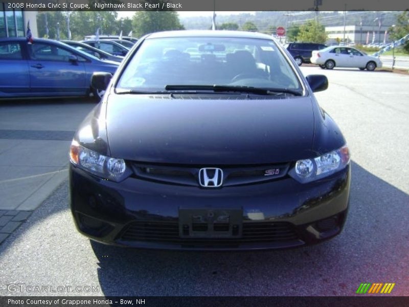 Nighthawk Black Pearl / Black 2008 Honda Civic Si Coupe