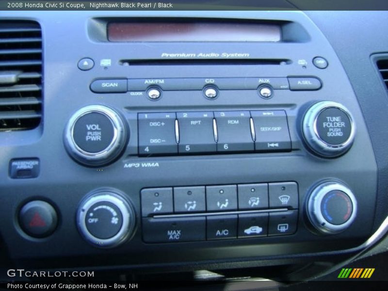 Nighthawk Black Pearl / Black 2008 Honda Civic Si Coupe