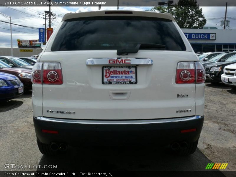 Summit White / Light Titanium 2010 GMC Acadia SLT AWD
