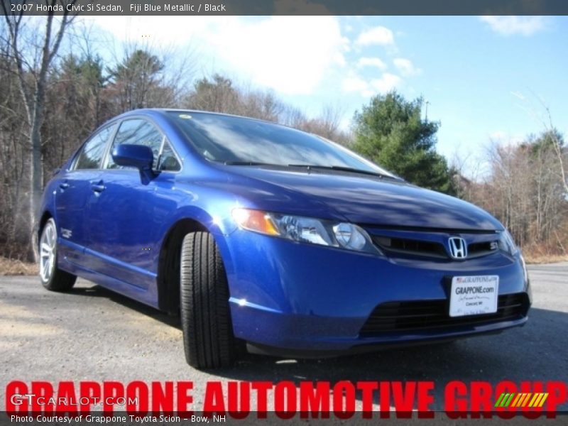 Fiji Blue Metallic / Black 2007 Honda Civic Si Sedan