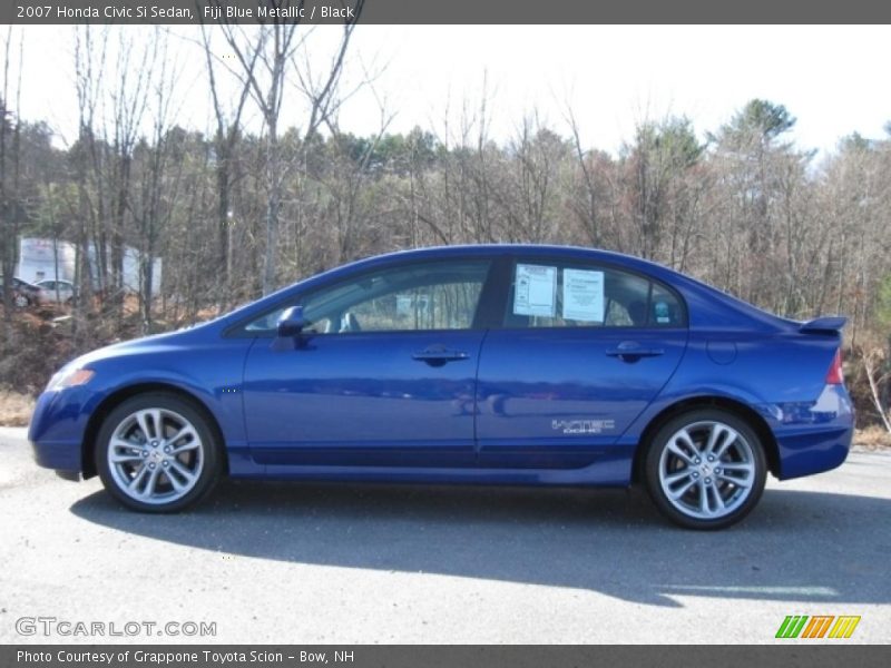 Fiji Blue Metallic / Black 2007 Honda Civic Si Sedan