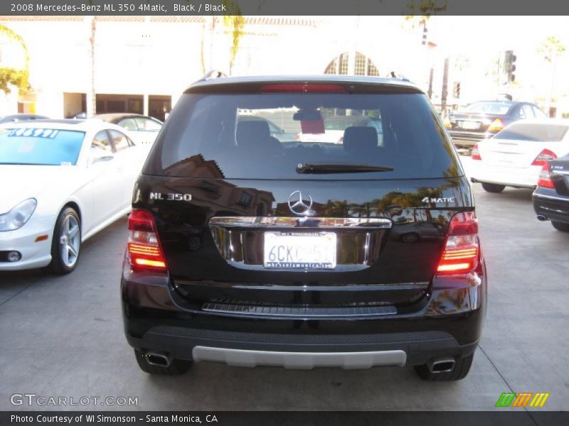 Black / Black 2008 Mercedes-Benz ML 350 4Matic