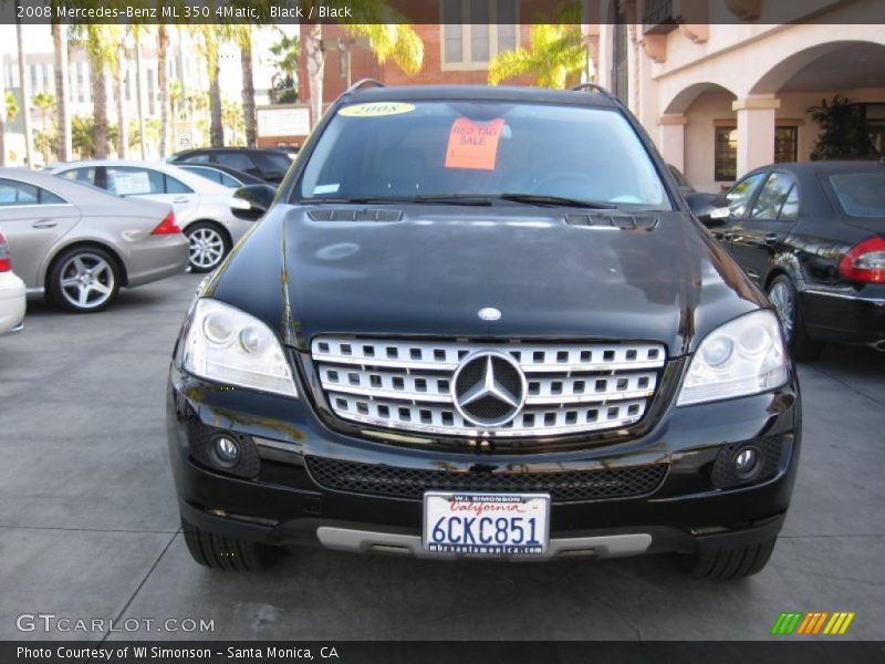 Black / Black 2008 Mercedes-Benz ML 350 4Matic