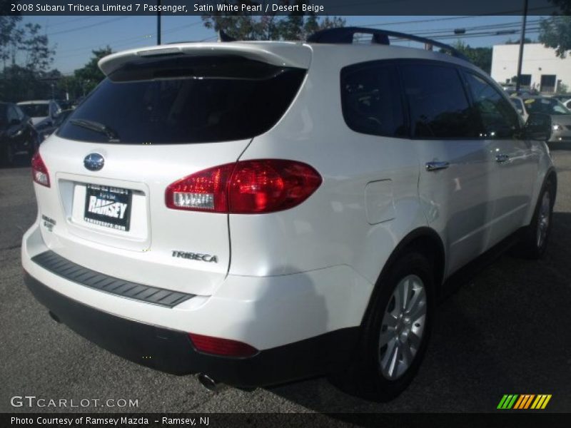Satin White Pearl / Desert Beige 2008 Subaru Tribeca Limited 7 Passenger