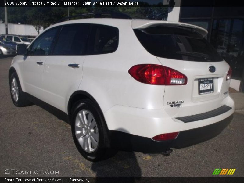 Satin White Pearl / Desert Beige 2008 Subaru Tribeca Limited 7 Passenger