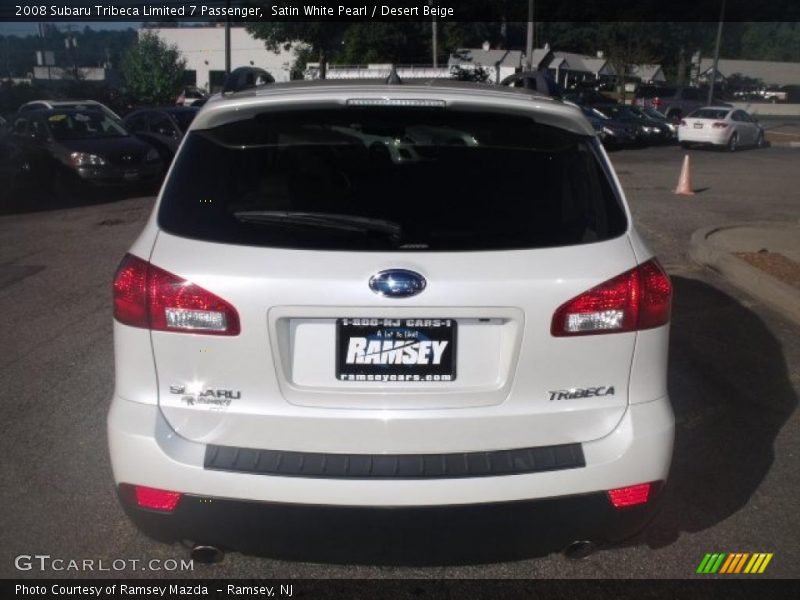 Satin White Pearl / Desert Beige 2008 Subaru Tribeca Limited 7 Passenger