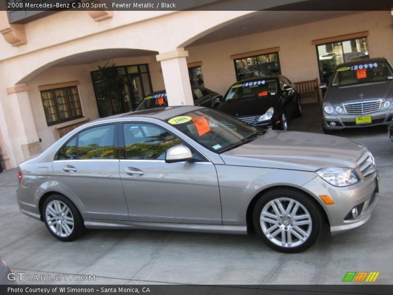 Pewter Metallic / Black 2008 Mercedes-Benz C 300 Sport