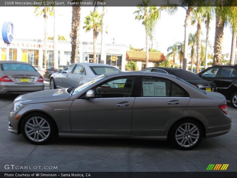 Pewter Metallic / Black 2008 Mercedes-Benz C 300 Sport