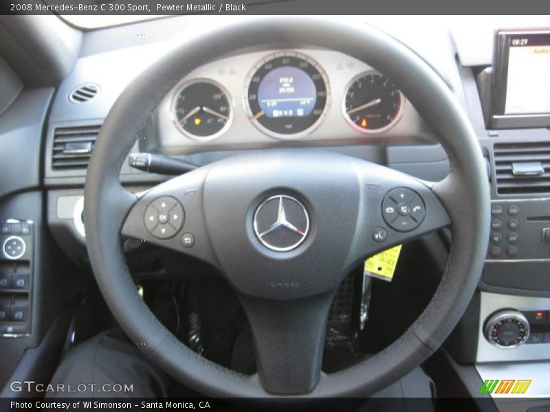 Pewter Metallic / Black 2008 Mercedes-Benz C 300 Sport